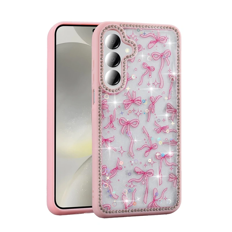 Galaxy A16 Kılıf Taşlı ve Simli Tasarım Zore Azra Kapak