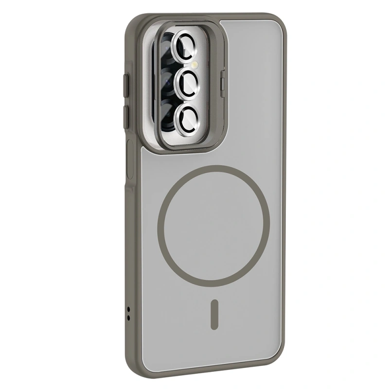 Galaxy A17 Kılıf Standlı ve Kamera Lens Hediyeli Zore Etro Kapak