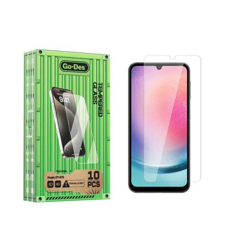 Galaxy A24 Go Des Parmak İzi Bırakmayan 9H Oleofobik Bom Glass Ekran Koruyucu 10 lu Paket