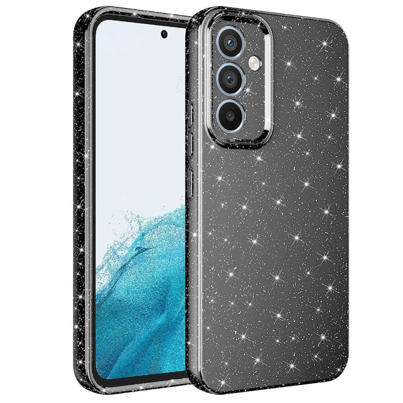 Galaxy A24 Kılıf Kamera Korumalı Simli Lüks Zore Koton Kapak