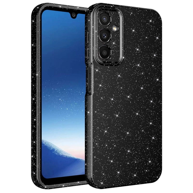 Galaxy A24 Kılıf Kamera Korumalı Simli Lüks Zore Koton Kapak