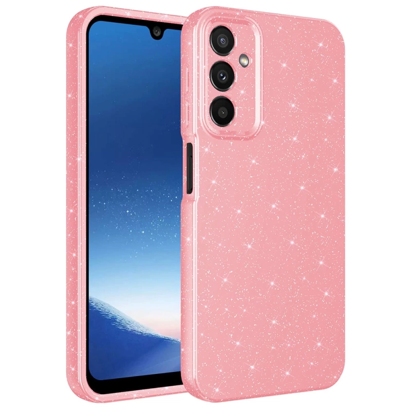 Galaxy A24 Kılıf Kamera Korumalı Simli Lüks Zore Koton Kapak