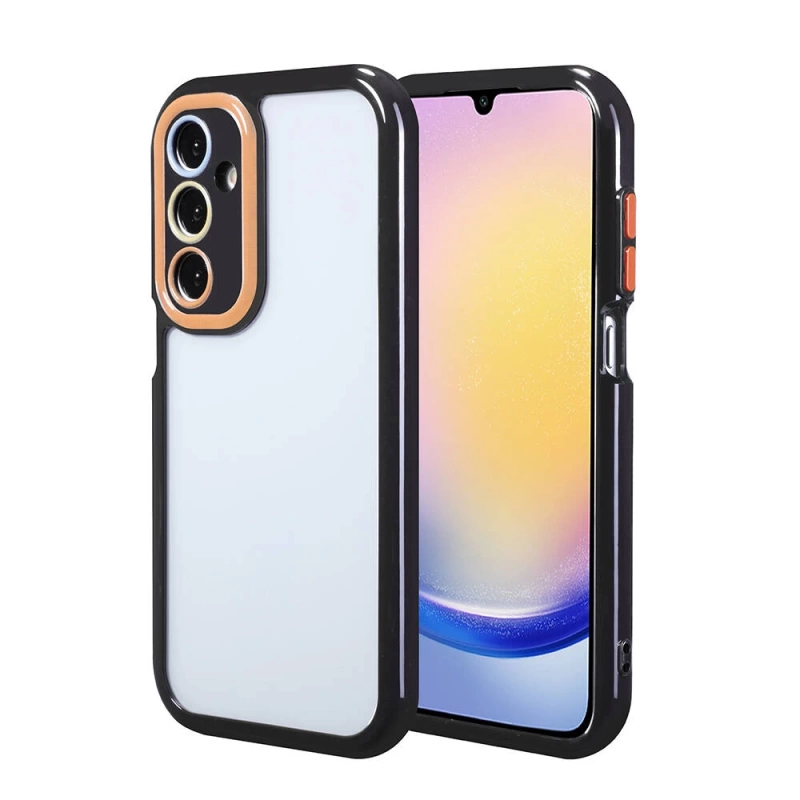 Galaxy A25 Kılıf Kamera Korumalı Renkli Kenar ve Çerçeve Tasarımlı Zore Vitamin Kapak