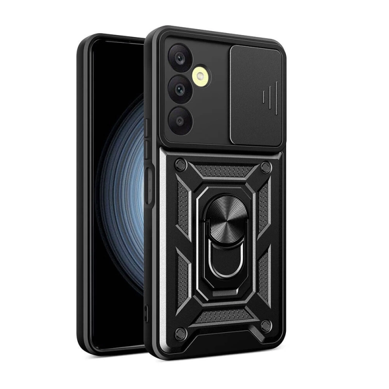 Galaxy A25 Kılıf Magnetik Standlı Kamera Korumalı Zore Sürgülü Vega Kapak
