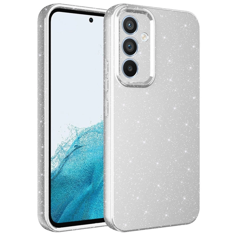 Galaxy A34 Kılıf Kamera Korumalı Simli Lüks Zore Koton Kapak