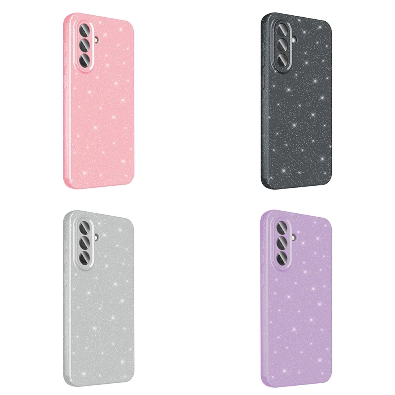 Galaxy A36 Kılıf Kamera Korumalı Simli Lüks Zore Koton Kapak