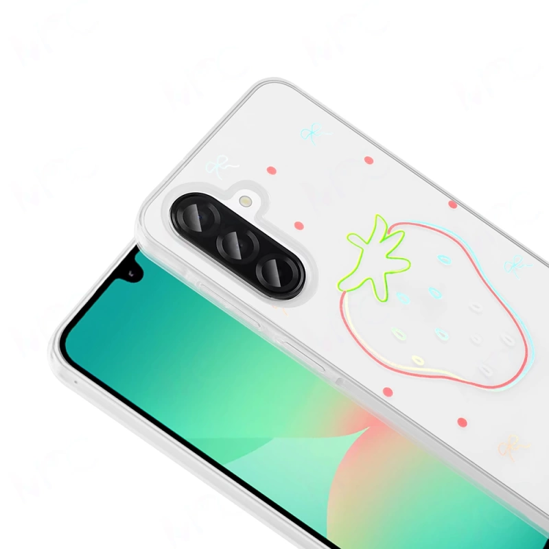 Galaxy A36 Kılıf Şeffaf Figürlü Zore Folk Sert Kapak