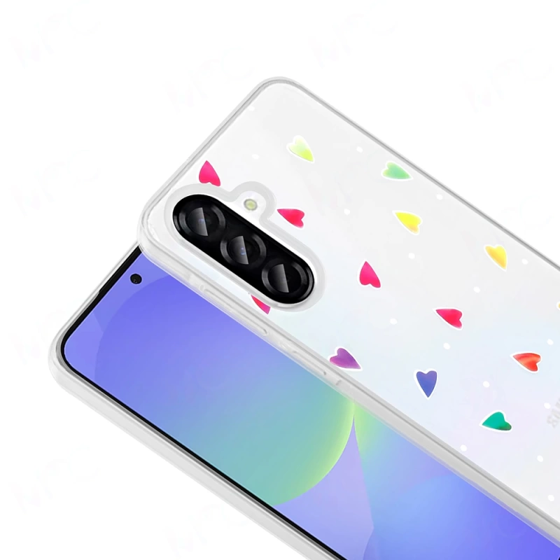 Galaxy A36 Kılıf Şeffaf Figürlü Zore Folk Sert Kapak