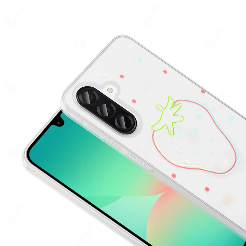Galaxy A36 Kılıf Şeffaf Figürlü Zore Folk Sert Kapak