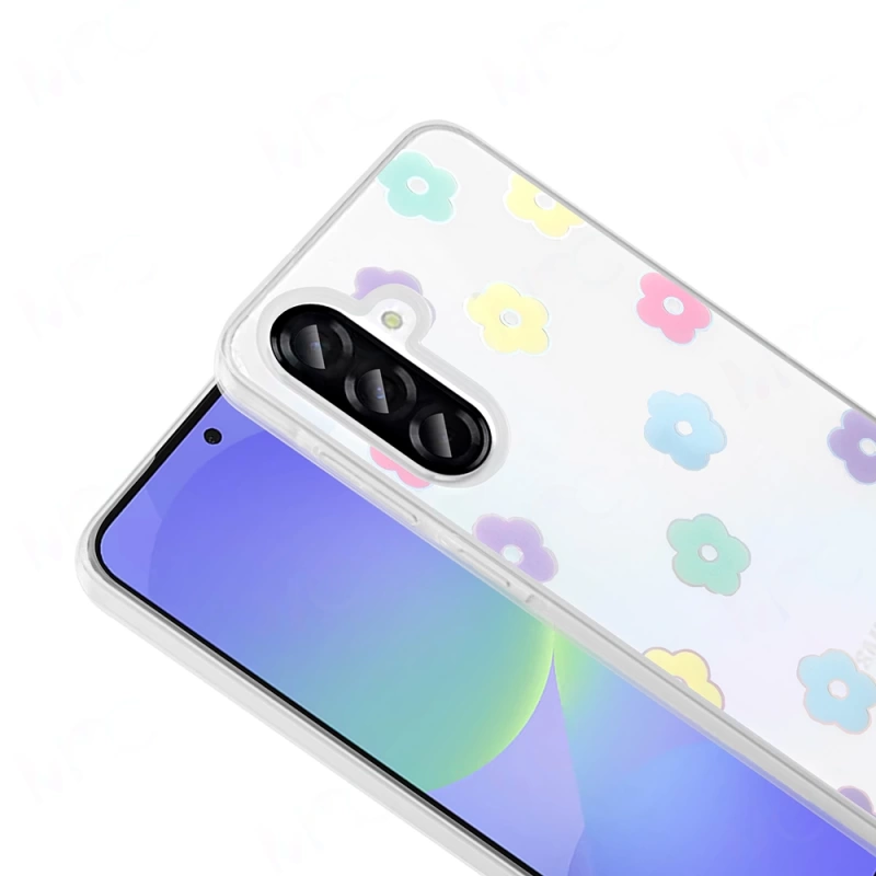 Galaxy A36 Kılıf Şeffaf Figürlü Zore Folk Sert Kapak