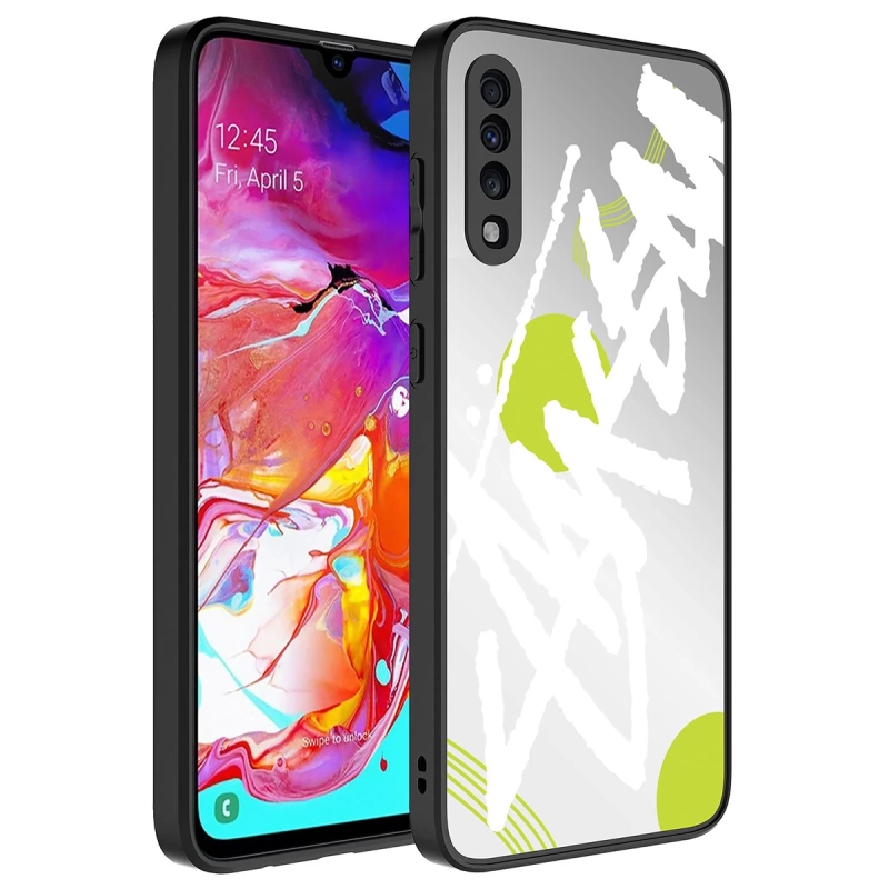 Galaxy A50 Kılıf Aynalı Desenli Kamera Korumalı Parlak Zore Mirror Kapak