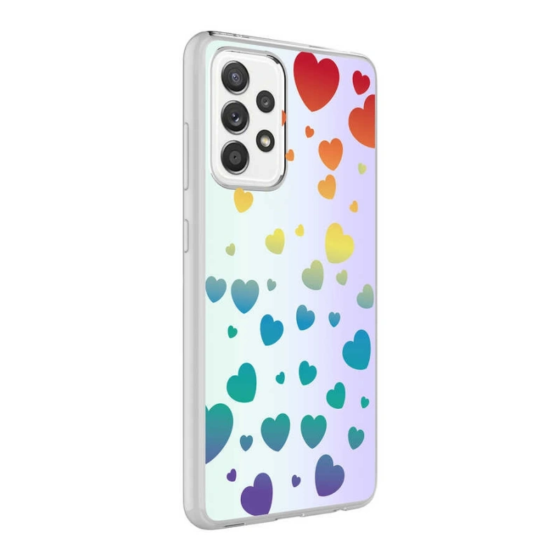 Galaxy A52 Kılıf Zore M-Blue Desenli Kapak