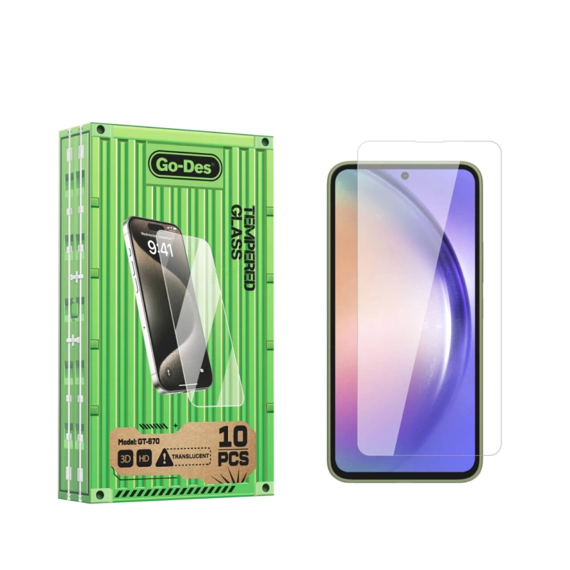 Galaxy A54 Go Des Parmak İzi Bırakmayan 9H Oleofobik Bom Glass Ekran Koruyucu 10 lu Paket