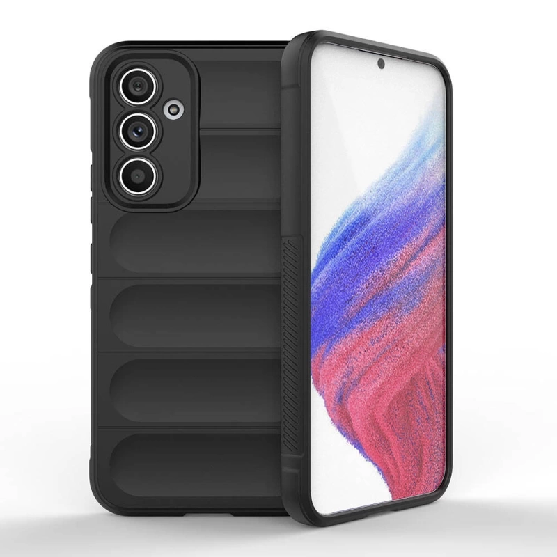Galaxy A54 Kılıf Esnek TPU Oyuklu Arka Yüzey Tasarımlı Zore Etnik Silikon Kapak