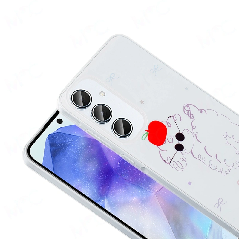 Galaxy A55 Kılıf Şeffaf Figürlü Zore Folk Sert Kapak