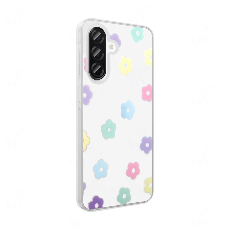 Galaxy A56 Kılıf Şeffaf Figürlü Zore Folk Sert Kapak