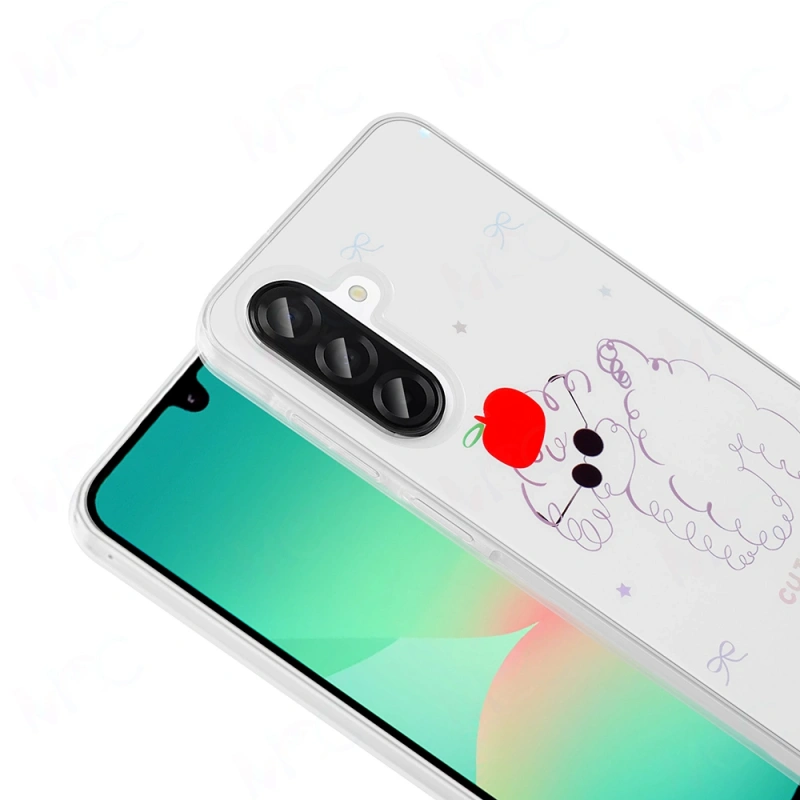 Galaxy A56 Kılıf Şeffaf Figürlü Zore Folk Sert Kapak
