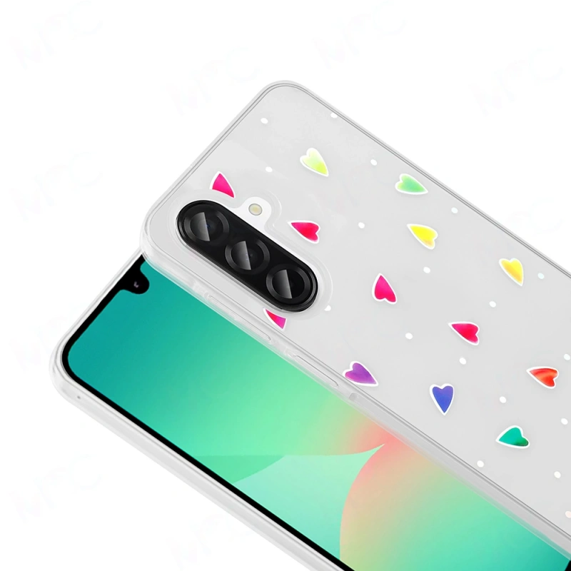Galaxy A56 Kılıf Şeffaf Figürlü Zore Folk Sert Kapak