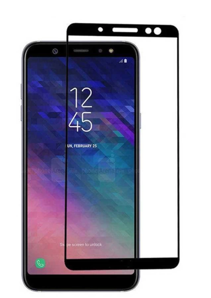 Galaxy A6 2018 Zore Kenarları Kırılmaya Dayanıklı Cam Ekran Koruyucu