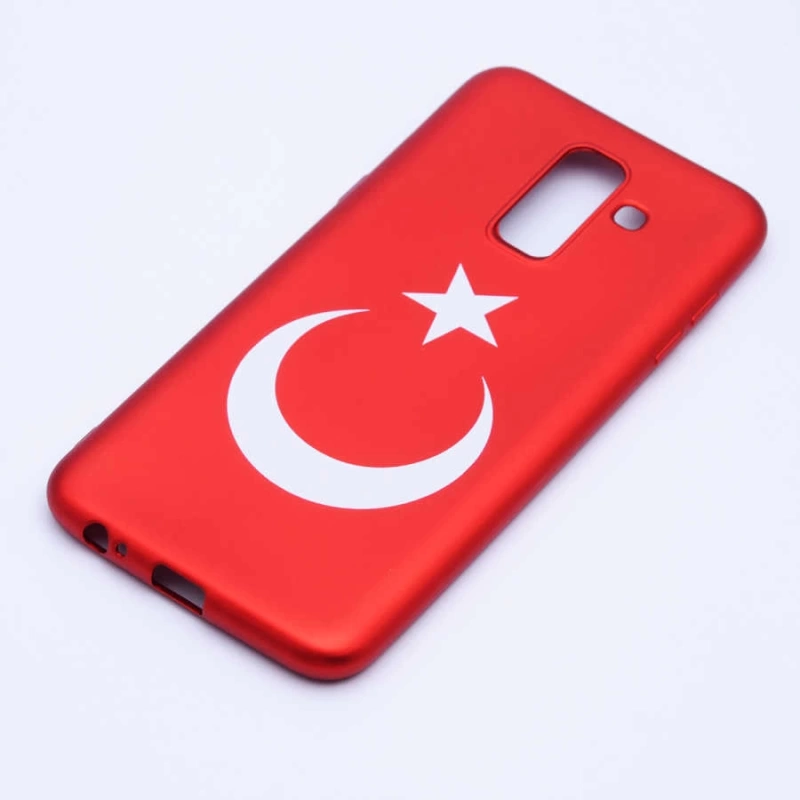 Galaxy A6 Plus 2018 Kılıf Zore Bayrak Silikon