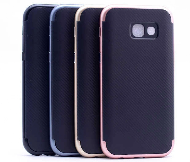 Galaxy A7 2017 Kılıf Zore İnce Mono Karbon Silikon Kapak