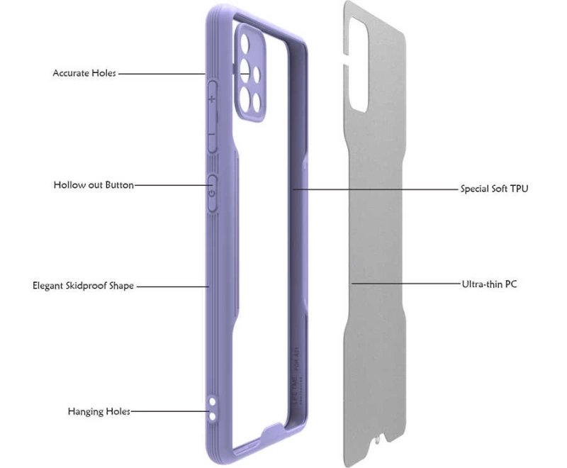 Galaxy A71 Kılıf Zore Parfe Kapak