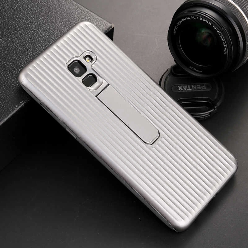 Galaxy A8 2018 Kılıf Zore Wave Standlı Mıknatıslı Kapak