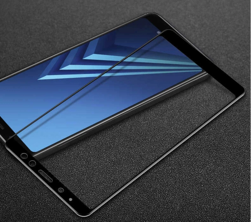 Galaxy A8 Plus 2018 Zore Ekranı Tam Kaplayan Düz Cam Koruyucu