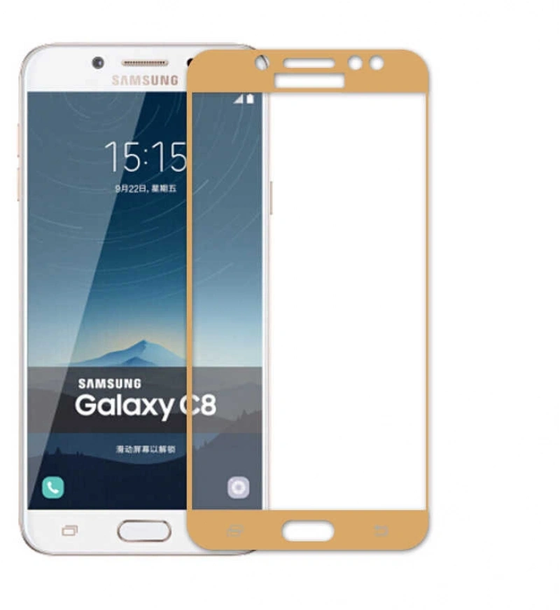 Galaxy C8 Zore Ekranı Tam Kaplayan Düz Cam Koruyucu