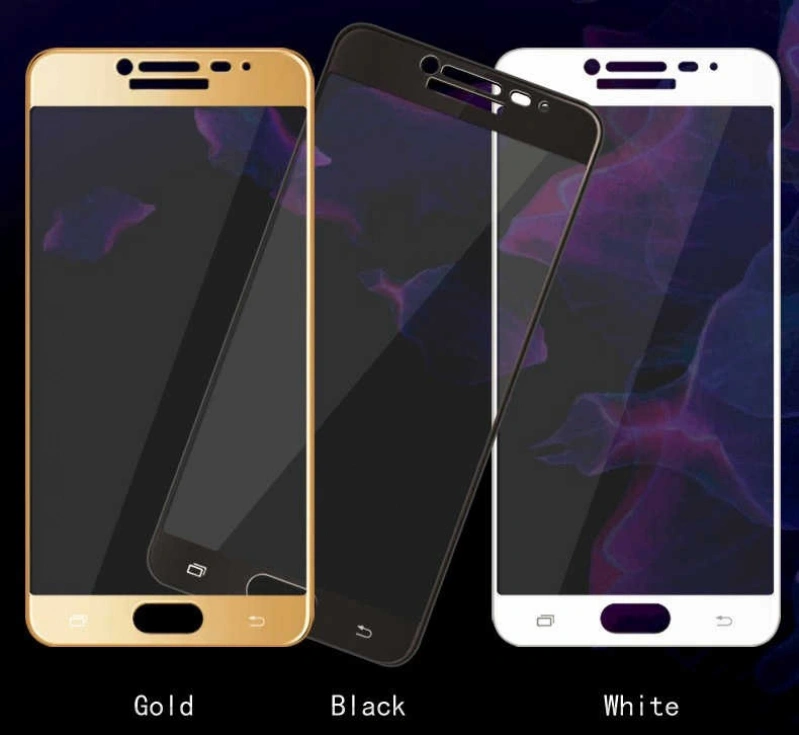 Galaxy C9 Pro Zore Ekranı Tam Kaplayan Düz Cam Koruyucu
