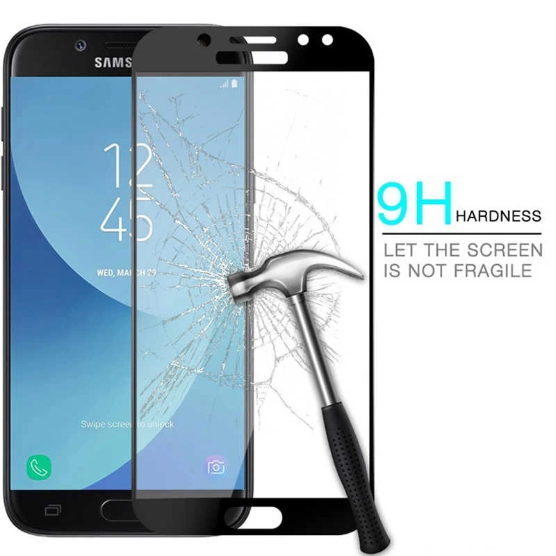 Galaxy J7 Prime Zore Kenarları Kırılmaya Dayanıklı Cam Ekran Koruyucu
