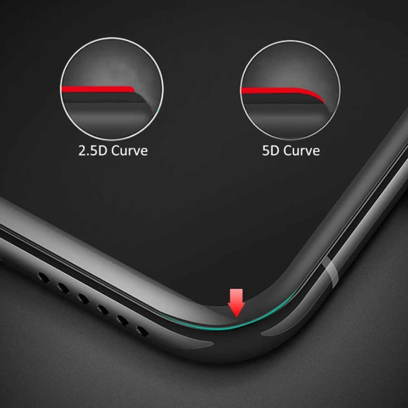 Galaxy J8 Zore Kenarları Kırılmaya Dayanıklı Cam Ekran Koruyucu