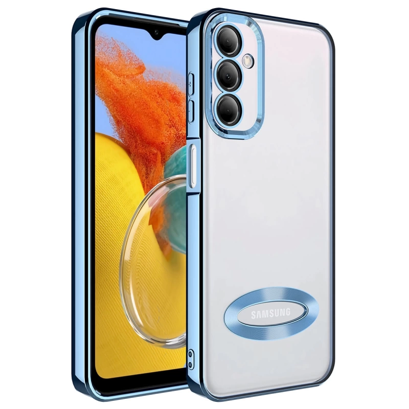 Galaxy M14 Kılıf Kamera Korumalı Logo Gösteren Zore Omega Kapak