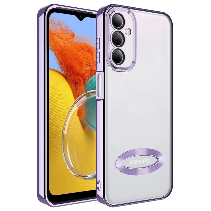 Galaxy M14 Kılıf Kamera Korumalı Logo Gösteren Zore Omega Kapak