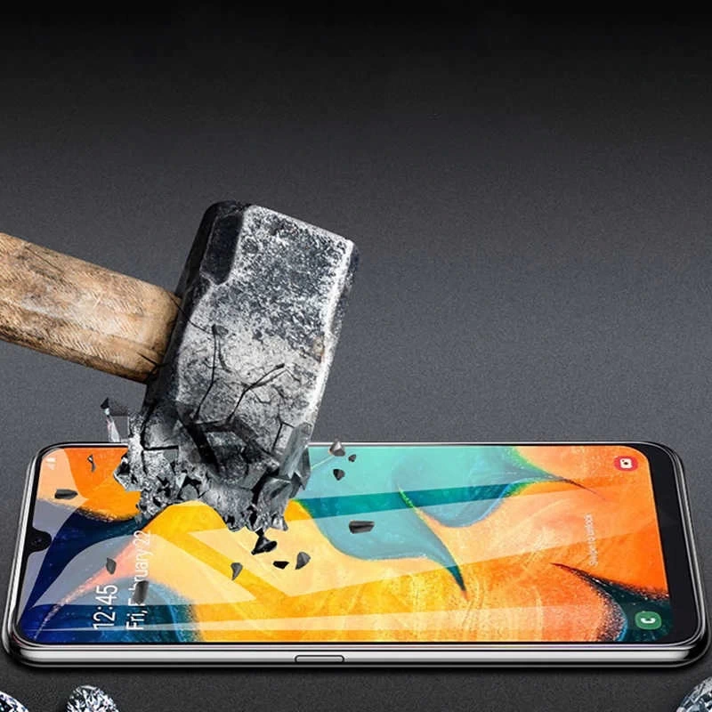 Galaxy M21 Zore Kenarları Kırılmaya Dayanıklı Cam Ekran Koruyucu