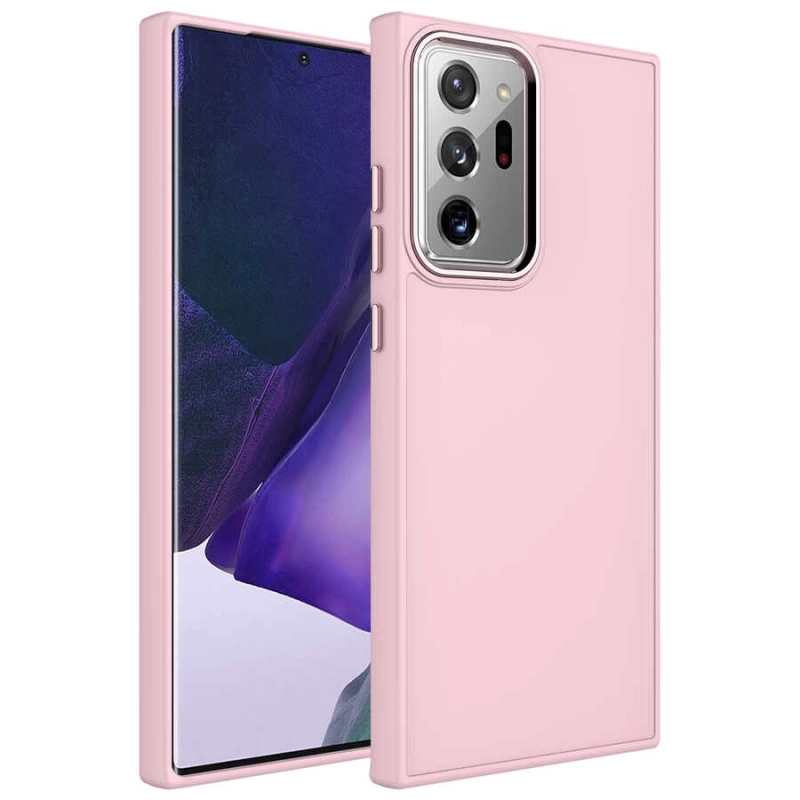 Galaxy Note 20 Ultra Kılıf Metal Çerçeve ve Buton Tasarımlı Silikon Zore Luna Kapak