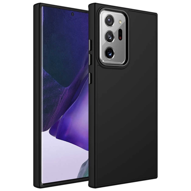 Galaxy Note 20 Ultra Kılıf Metal Çerçeve ve Buton Tasarımlı Silikon Zore Luna Kapak