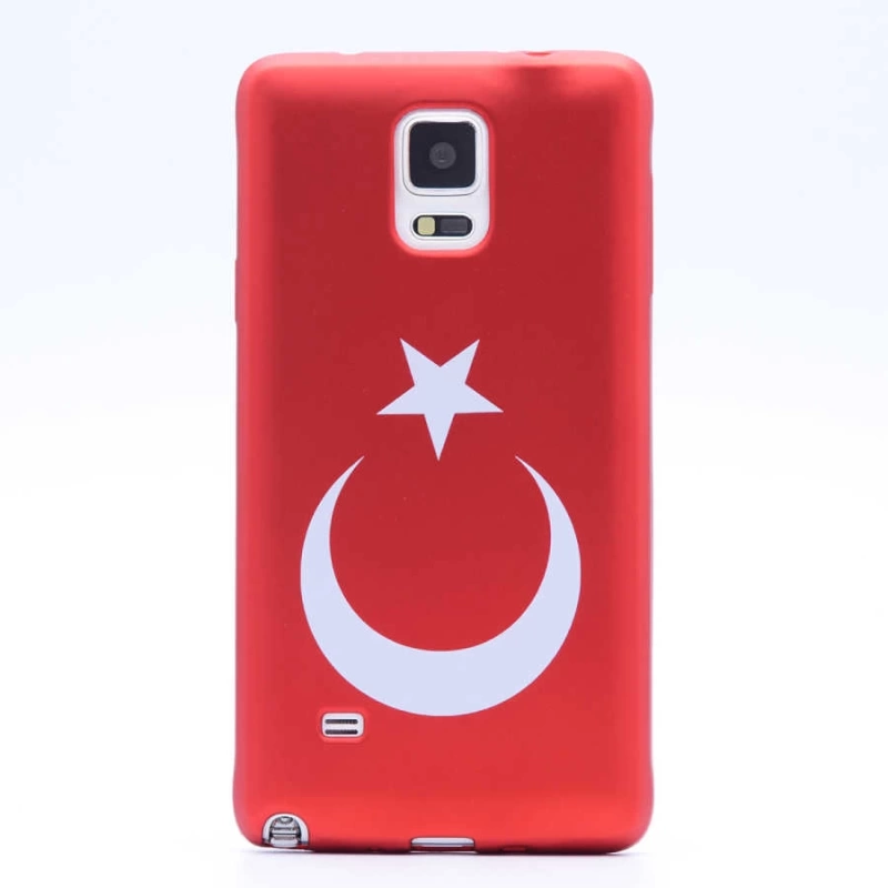 Galaxy Note 4 Kılıf Zore Bayrak Silikon