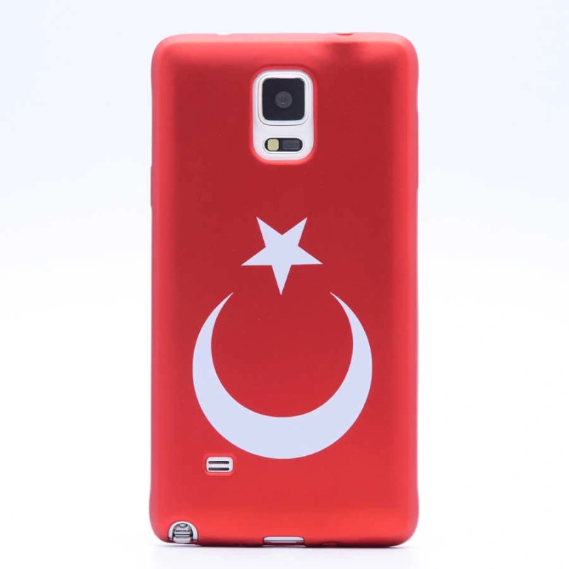 Galaxy Note 4 Kılıf Zore Bayrak Silikon