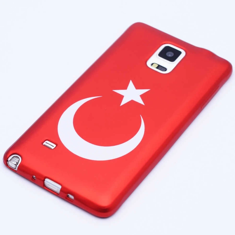 Galaxy Note 4 Kılıf Zore Bayrak Silikon