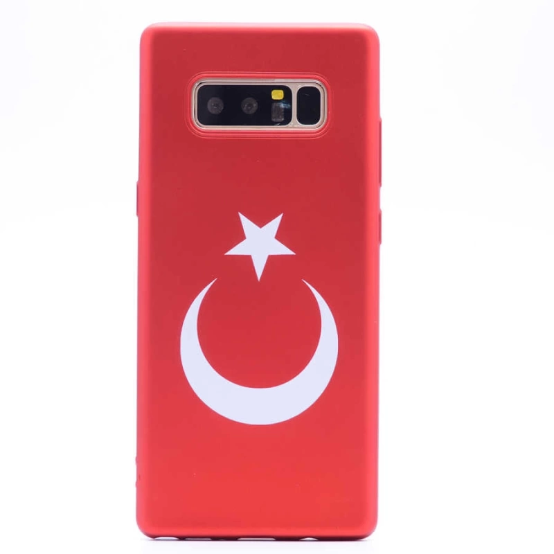 Galaxy Note 8 Kılıf Zore Bayrak Silikon