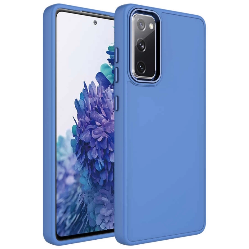 Galaxy S20 FE Kılıf Metal Çerçeve ve Buton Tasarımlı Silikon Zore Luna Kapak