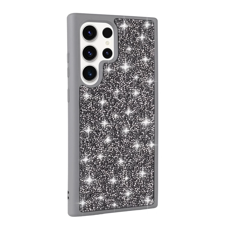 Galaxy S22 Ultra Kılıf Parlak Taşlı Tasarım Zore Pırlanta Kapak
