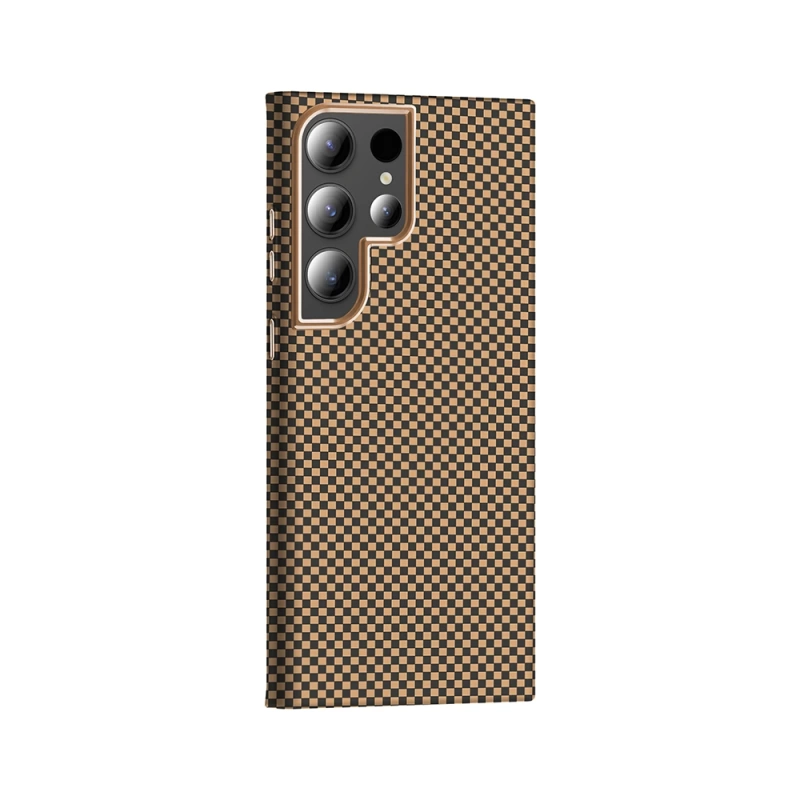 Galaxy S23 Ultra Kılıf M-safe Şarj Özellikli Karbon Fiber Görünümlü Zore Gros Kapak