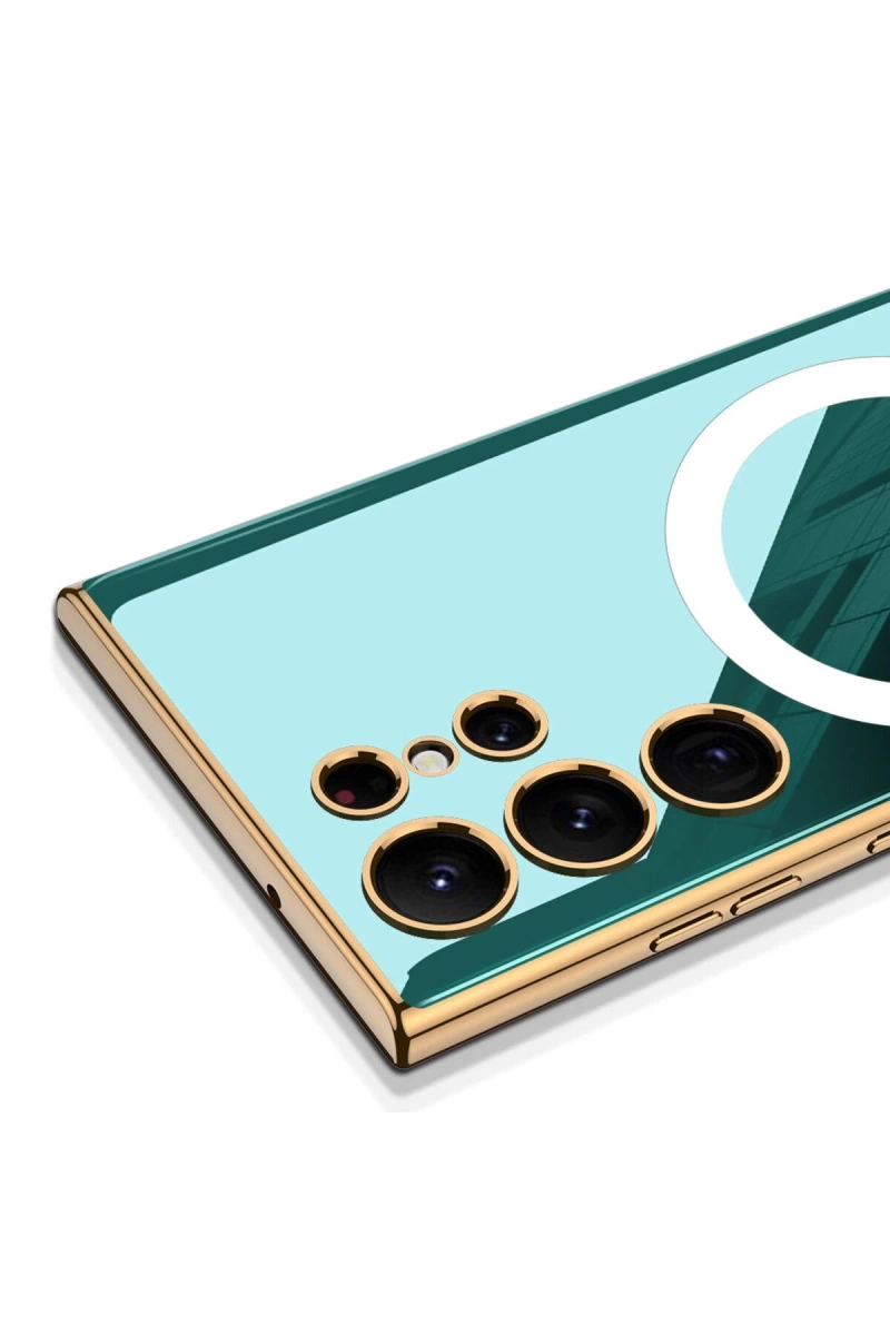 Galaxy S23 Ultra Wireless Şarj Özellikli Kenarları Elektroplating Kaplama Kapak