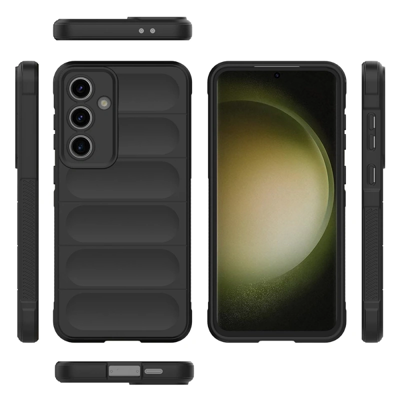 Galaxy S24 FE Kılıf Esnek TPU Oyuklu Arka Yüzey Tasarımlı Zore Etnik Silikon Kapak