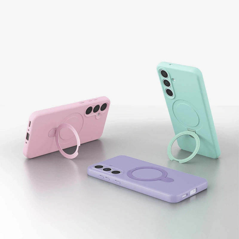 Galaxy S24 FE Kılıf M-safe Şarj Özellikli Standlı Zore Samara Kapak