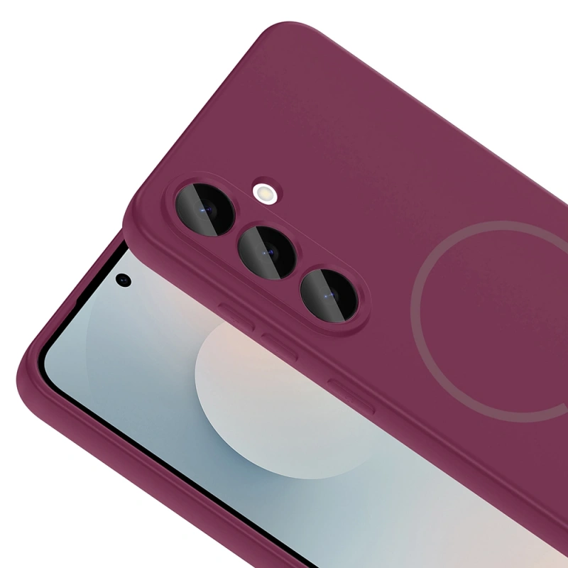 Galaxy S24 FE Kılıf M-safe Şarj Özellikli Zore Meta Kapak