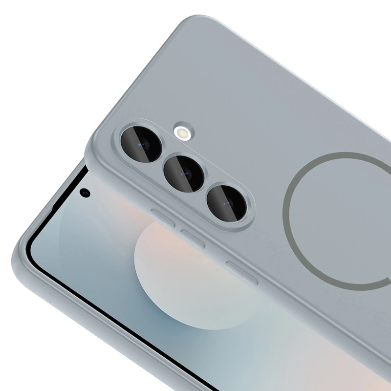 Galaxy S24 FE Kılıf M-safe Şarj Özellikli Zore Meta Kapak