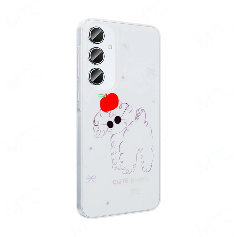 Galaxy S24 FE Kılıf Şeffaf Figürlü Zore Folk Sert Kapak